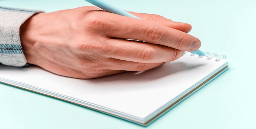 Student planning notes to overcome writer's block